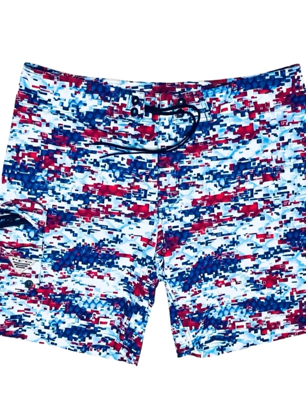 Columbia PFG Offshore Men's 38 Board Shorts UPF 50 Omni Shade Shield Geo Print